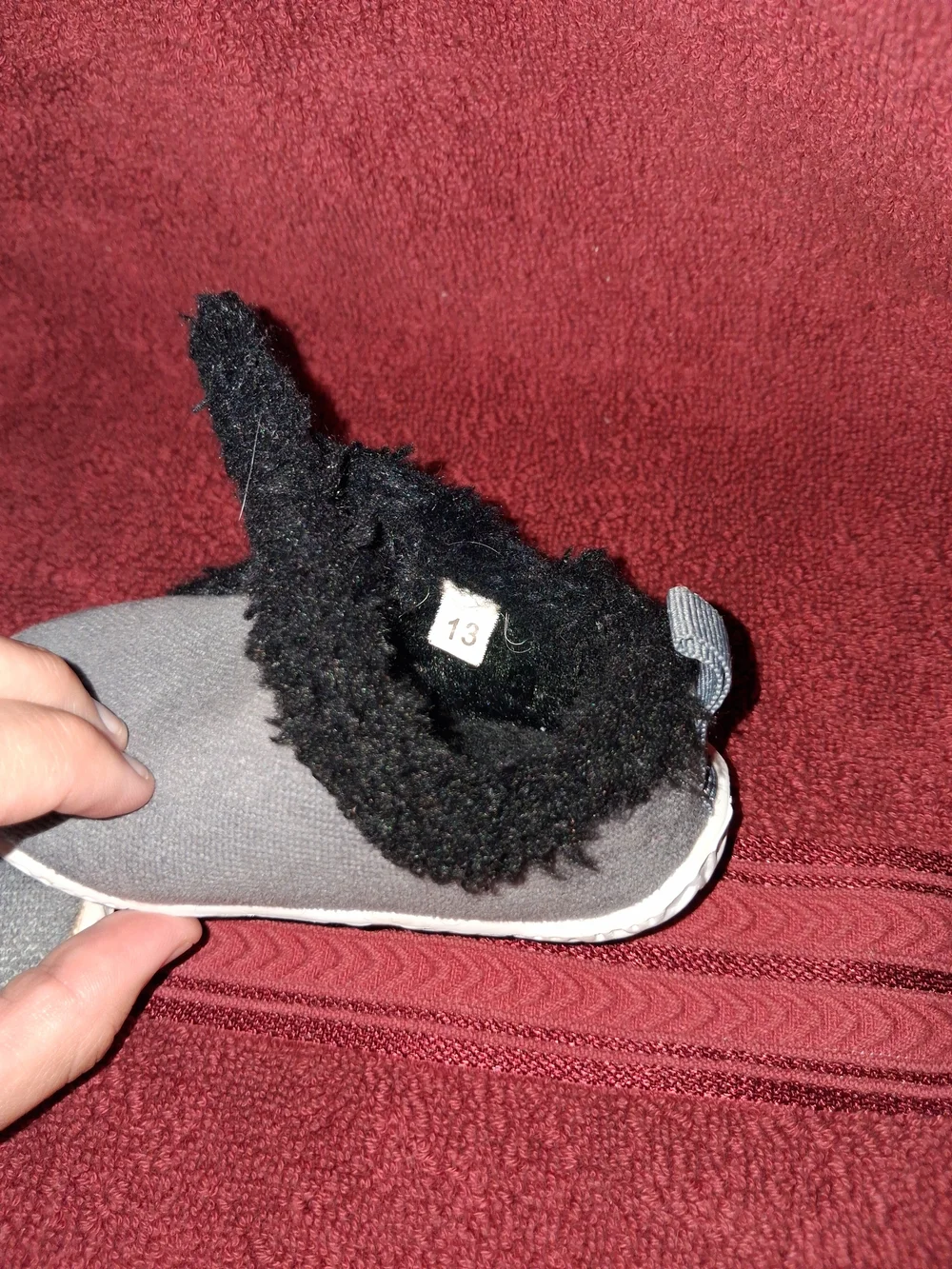 Kids Grey Cozy Slip-On Shoes Baby 13